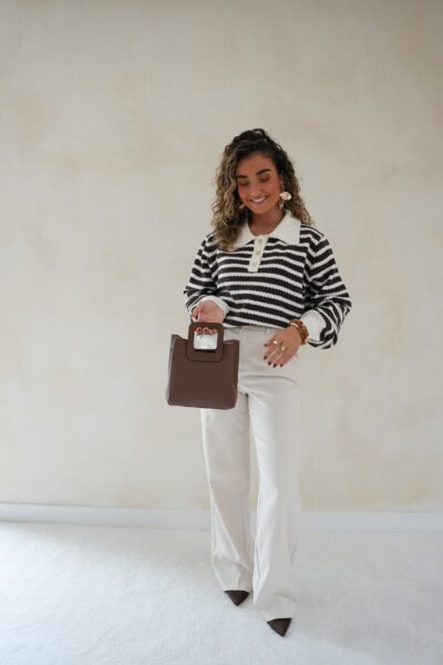 Tatum Sweater Brown Stripes * - Afbeelding 3