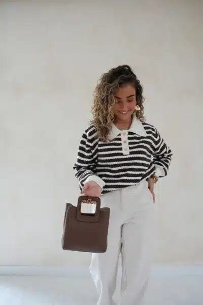 Tatum Sweater Brown Stripes * - Afbeelding 6