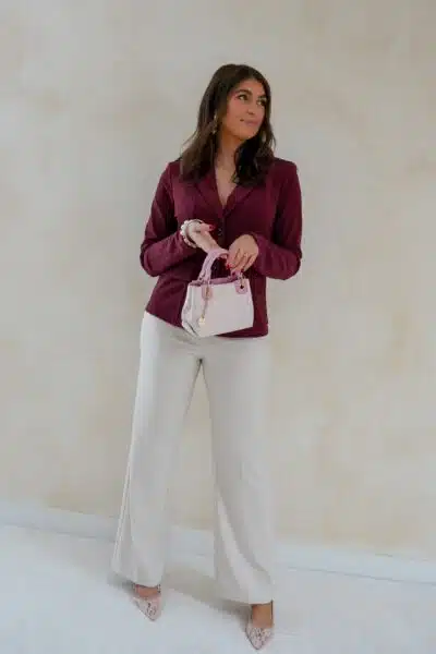 Mi Piace Blazer Bonded Burgundy - Afbeelding 3