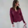 Mi Piace Blazer Bonded Burgundy