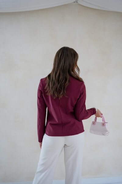 Mi Piace Blazer Bonded Burgundy - Afbeelding 4