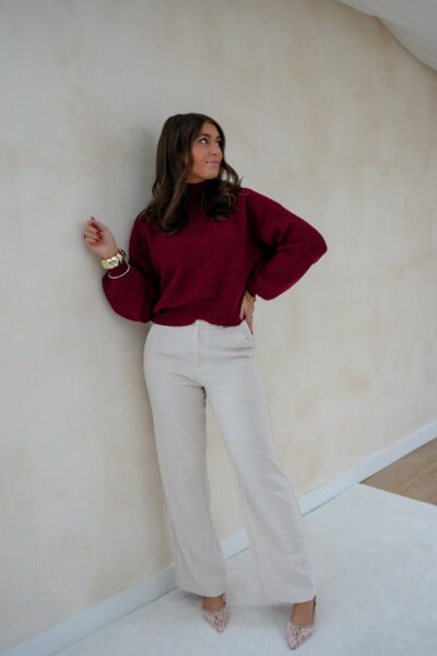 Lisha Sweater Bordeaux * - Afbeelding 6