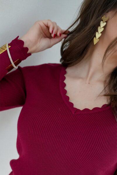 Nova Sweater Bordeaux . - Afbeelding 2