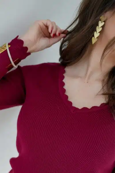 Nova Sweater Bordeaux . - Afbeelding 2