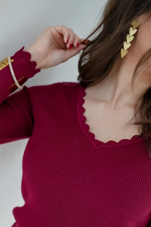 Alternative view of Nova Sweater Bordeaux .