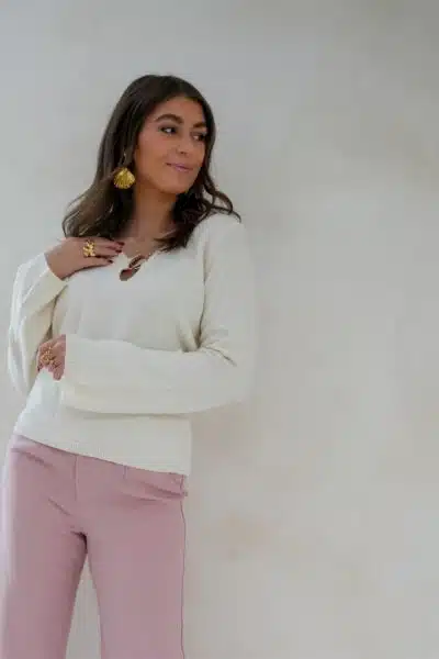 Shell Sweater Creme . - Afbeelding 5