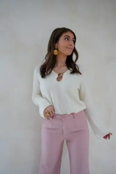 Shell Sweater Creme . - Afbeelding 7