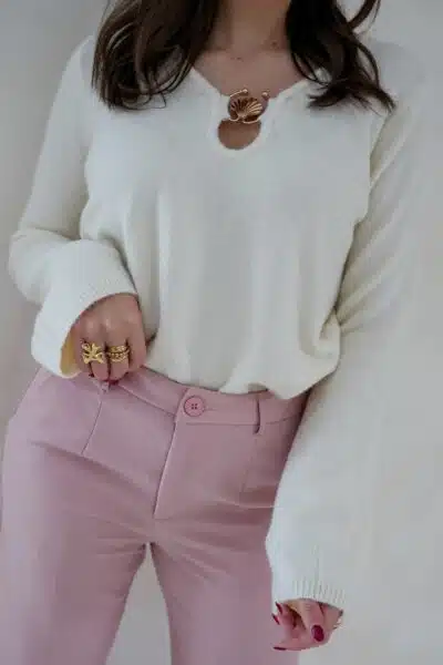 Shell Sweater Creme . - Afbeelding 3