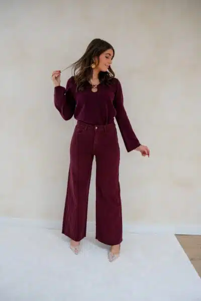 Shell Sweater Bordeaux - Afbeelding 4