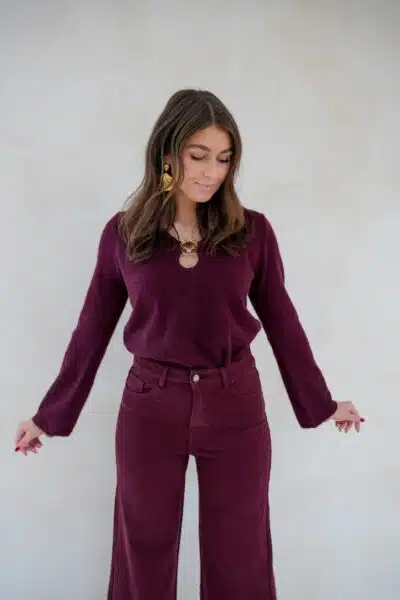 Shell Sweater Bordeaux - Afbeelding 5