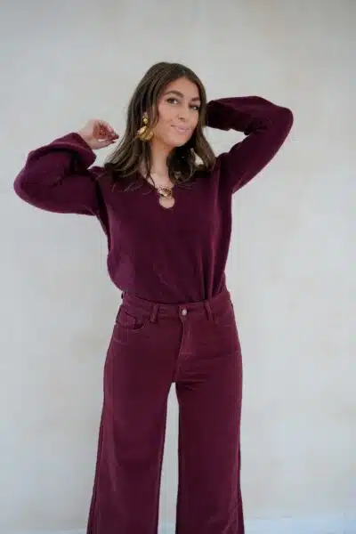 Shell Sweater Bordeaux