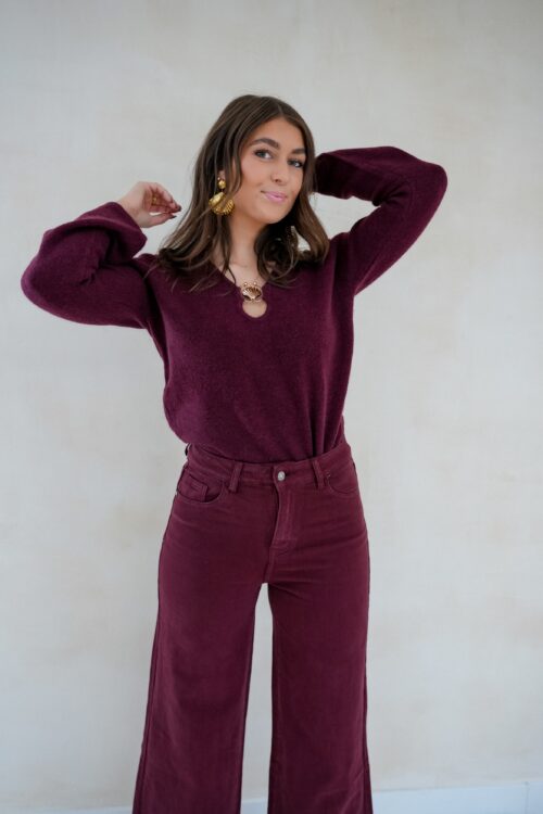 Shell Sweater Bordeaux