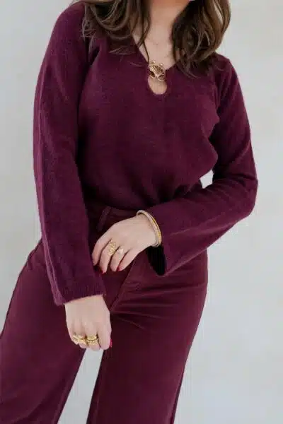 Shell Sweater Bordeaux - Afbeelding 7