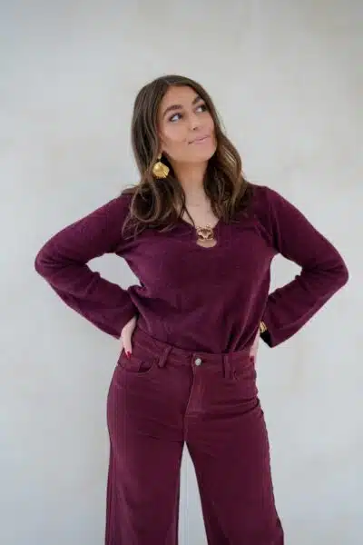 Shell Sweater Bordeaux - Afbeelding 8