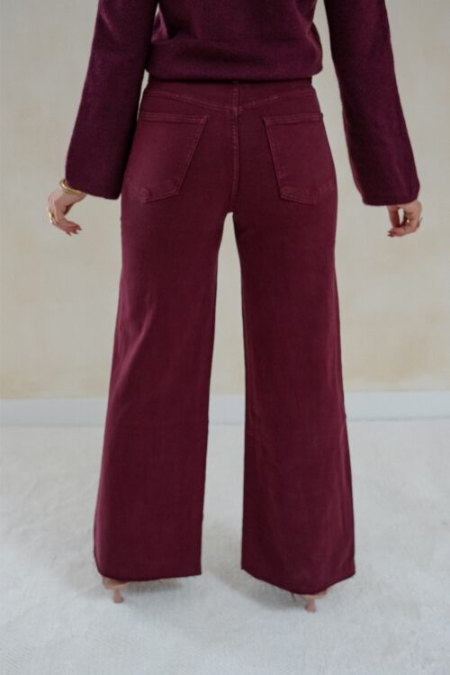 Alternative view of Noelle Wide Leg Jeans Bordeaux 9092-7