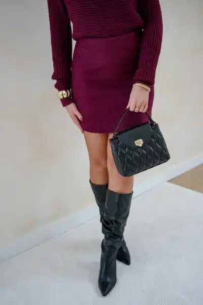 Lofty Manner Skirt Kaisa Burgundy