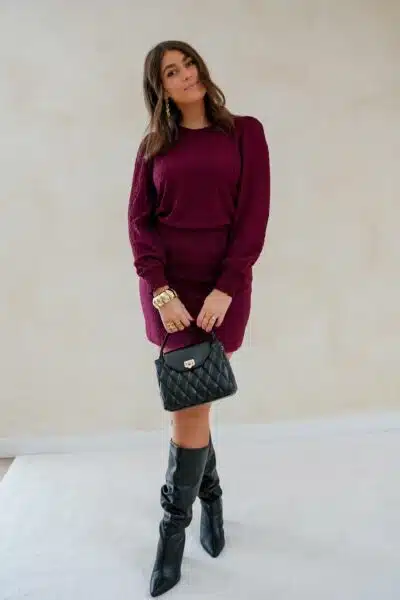 Lofty Manner Top Thyrsa Burgundy - Afbeelding 2