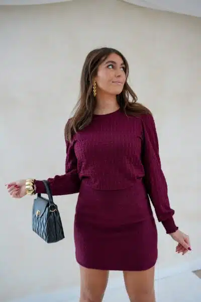 Lofty Manner Top Thyrsa Burgundy - Afbeelding 4