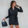Lofty Manner Dress Kari Zebra Grey