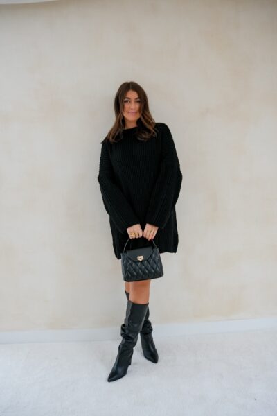 Kae Knitted Dress Black - Afbeelding 2