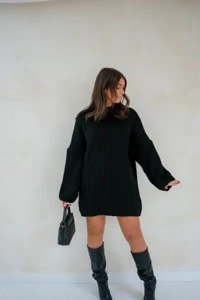 Kae Knitted Dress Black