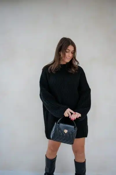 Kae Knitted Dress Black - Afbeelding 5