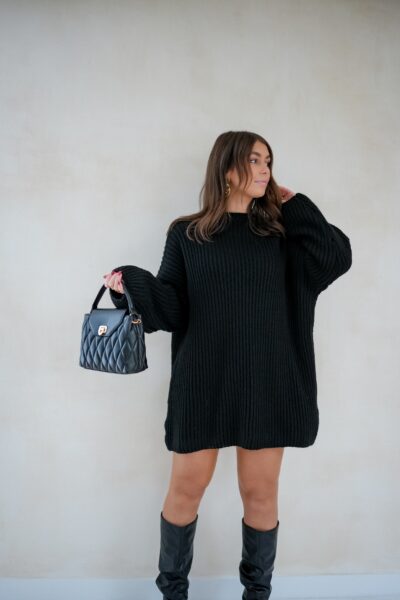 Kae Knitted Dress Black - Afbeelding 4