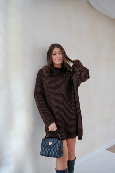 Kae Knitted Dress Brown - Afbeelding 5