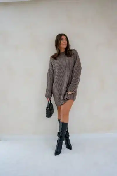 Kae Knitted Dress Taupe