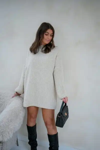 Kae Knitted Dress Beige - Afbeelding 5