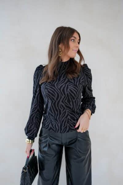Lofty Manner Top Maren Grey Zebra - Afbeelding 4