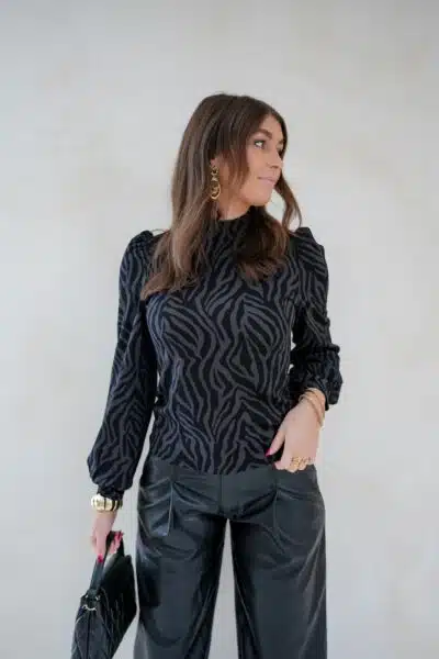 Lofty Manner Top Maren Grey Zebra - Afbeelding 4