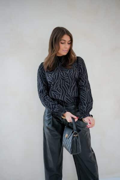 Lofty Manner Blouse Tova Grey Zebra - Afbeelding 5