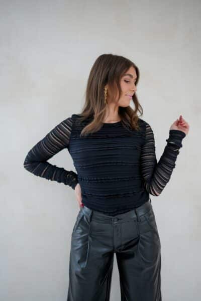 Lofty Manner Top Alva Black - Afbeelding 4