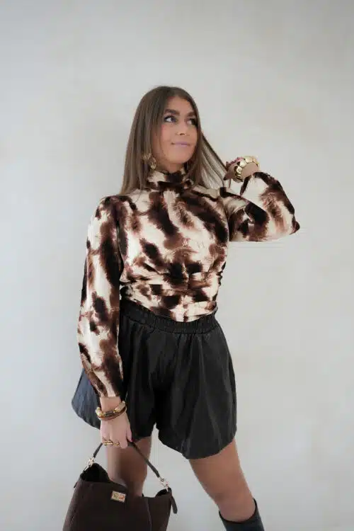 Alternative view of Aafke Blouse Brown *