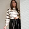 Romy Striped Sweater Beige *