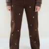 Heart Wide Leg Jeans Brown 7233K