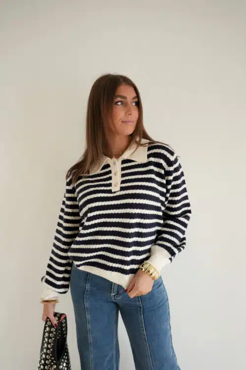 Alternative view of Tatum Sweater Navy Stripes ^
