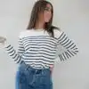 Sue Striped Sweater Navy