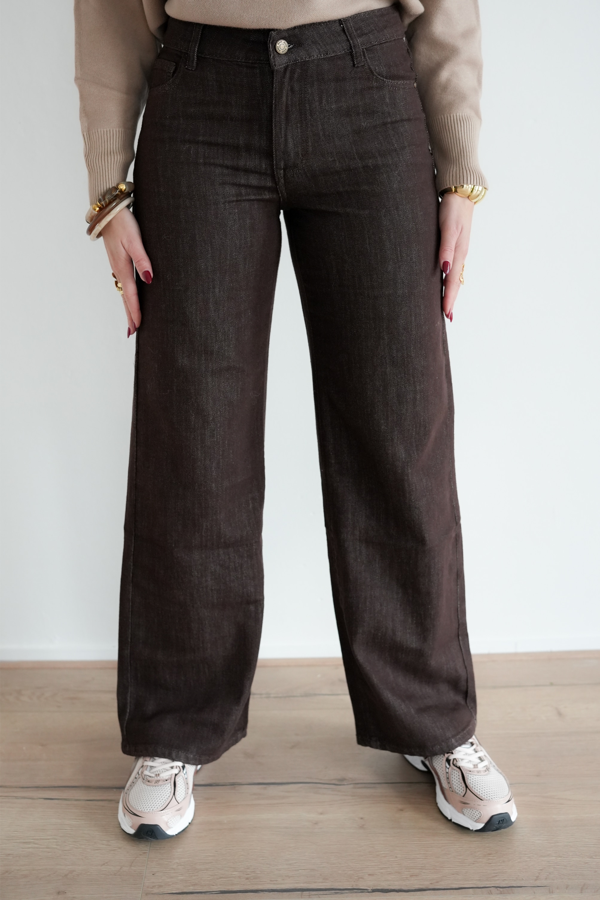 Suze Straight Jeans Brown 9128