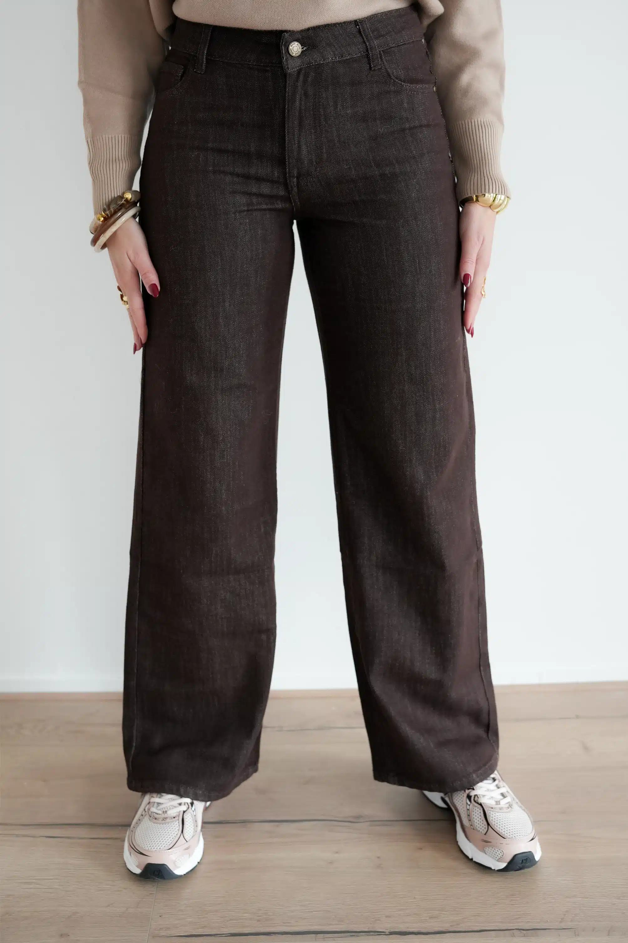 Suze Straight Jeans Brown 9128