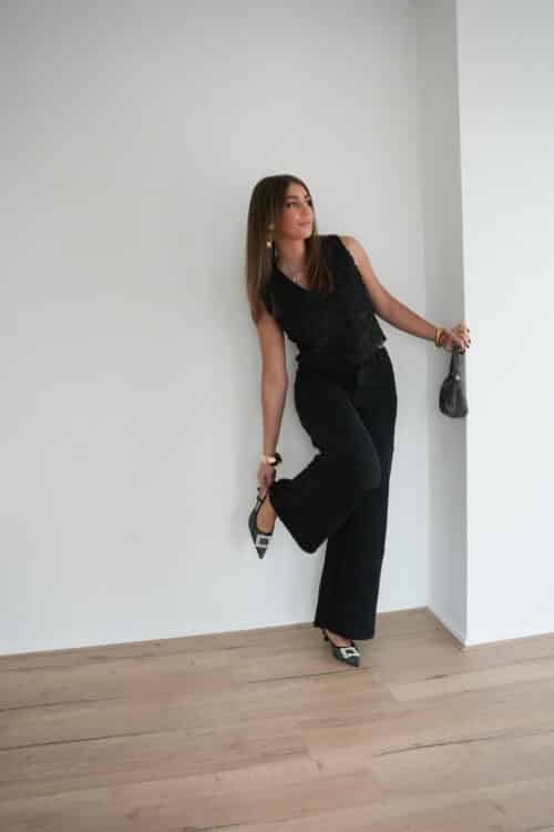 Alternative view of Feye Flower Gilet Black |