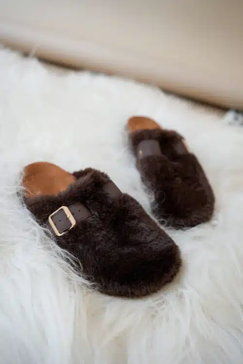 Sammi Fluffy Shoes Brown