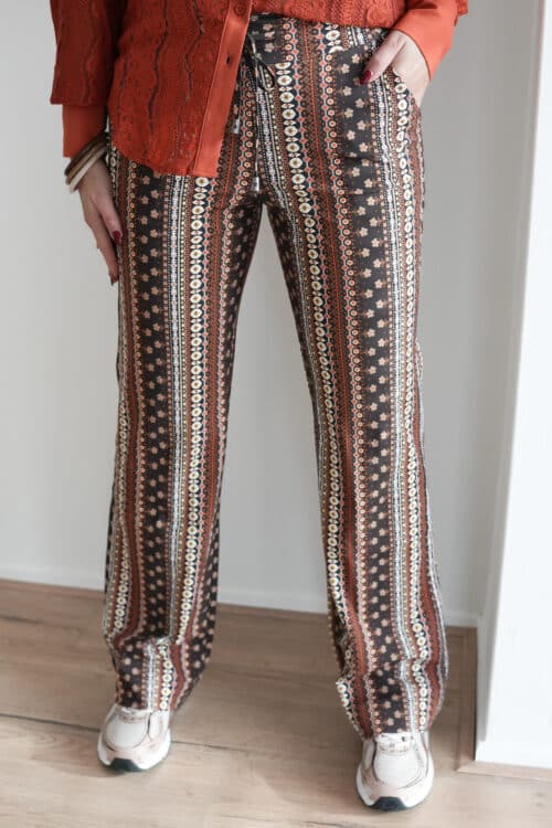 Mi Piace Travel Pants Boho Print Espresso >