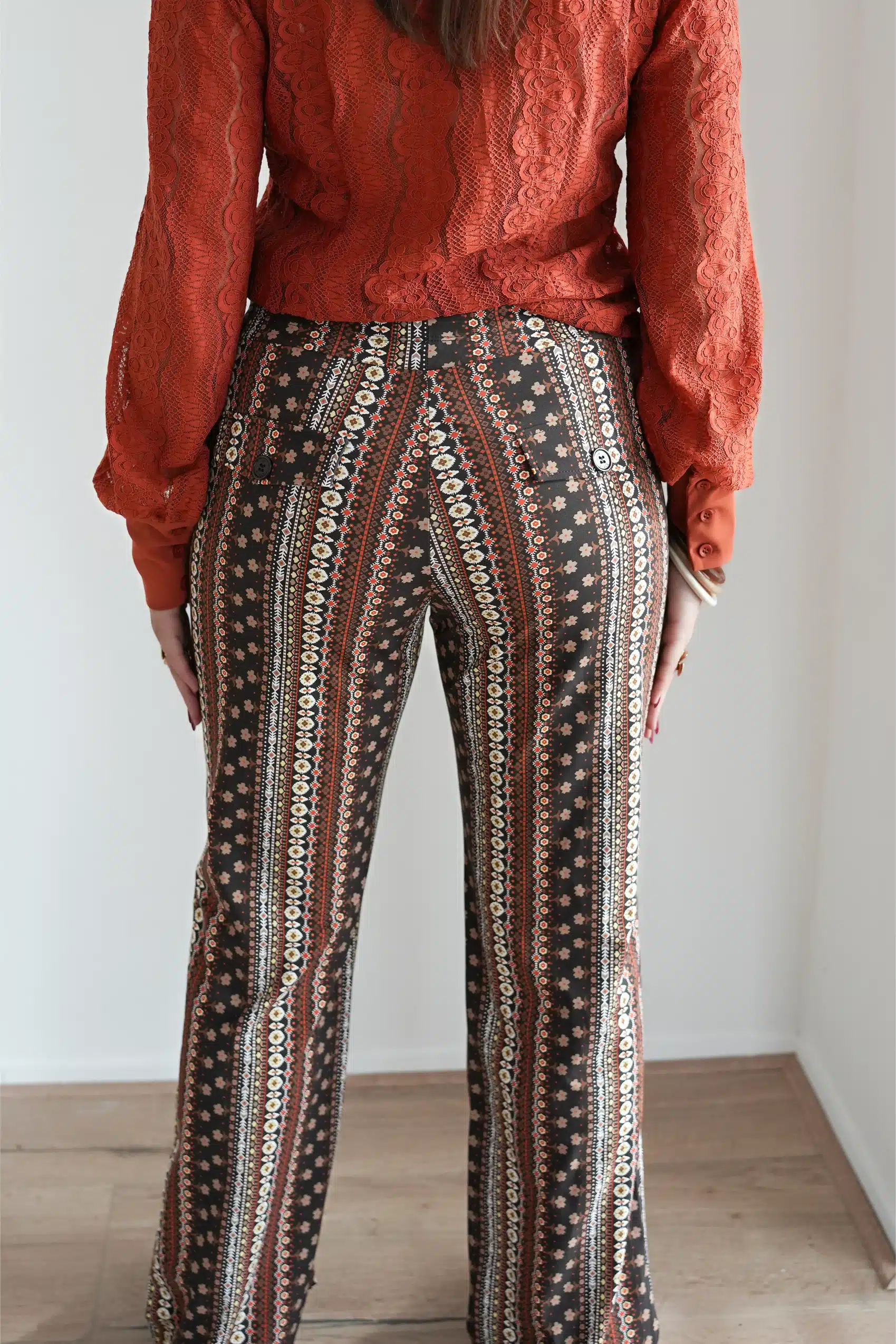 Mi Piace Travel Pants Boho Print Espresso > - Afbeelding 7