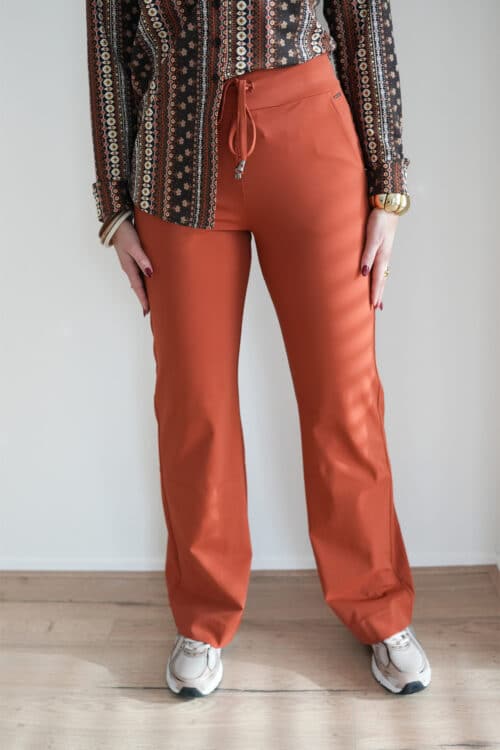 Alternative view of Mi Piace Travel Straight Pants Rust >