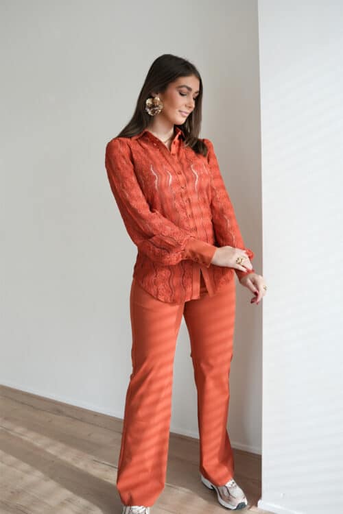 Mi Piace Travel Straight Pants Rust >