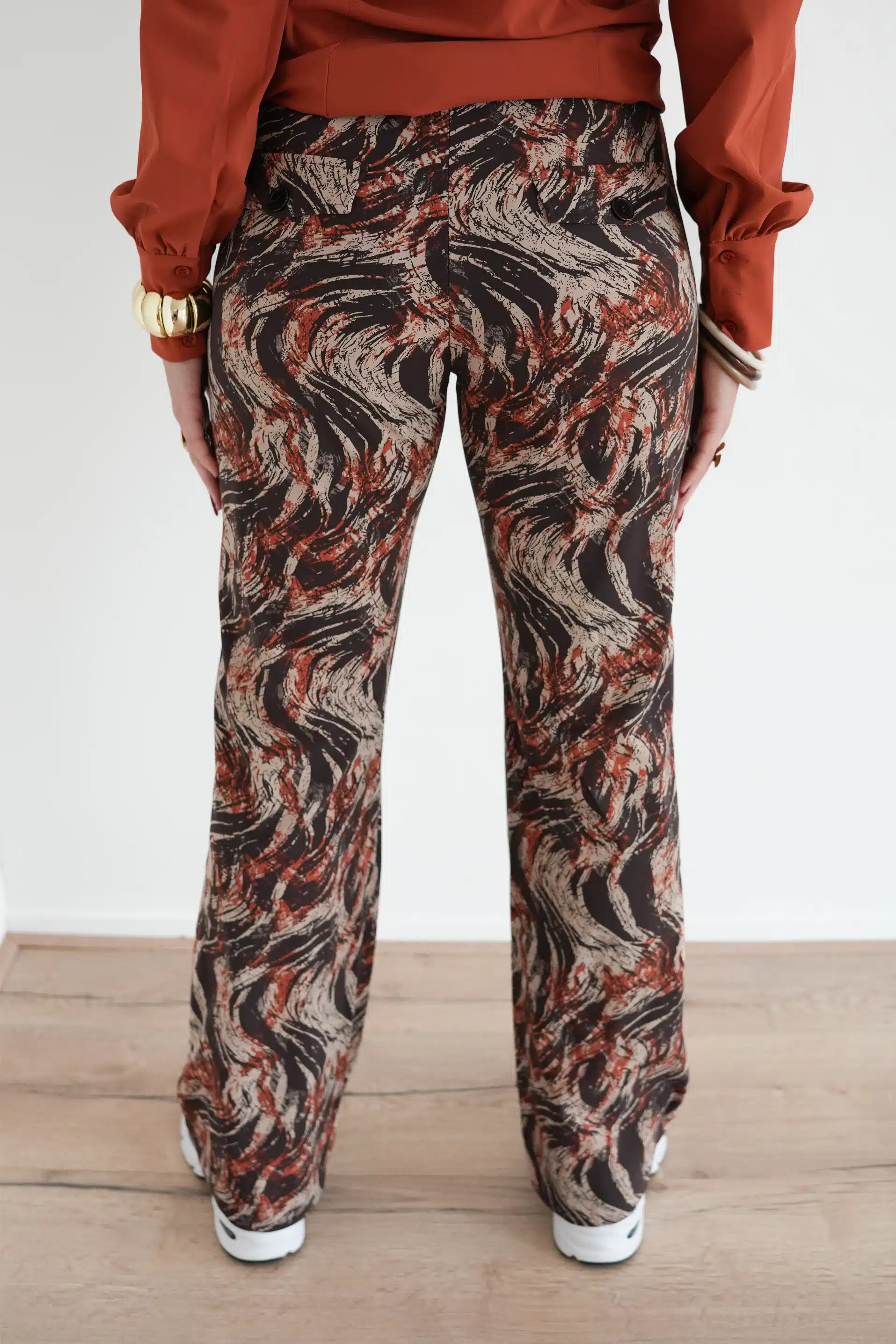 Mi Piace Travel Straight Pants Swirl Rust > - Afbeelding 5