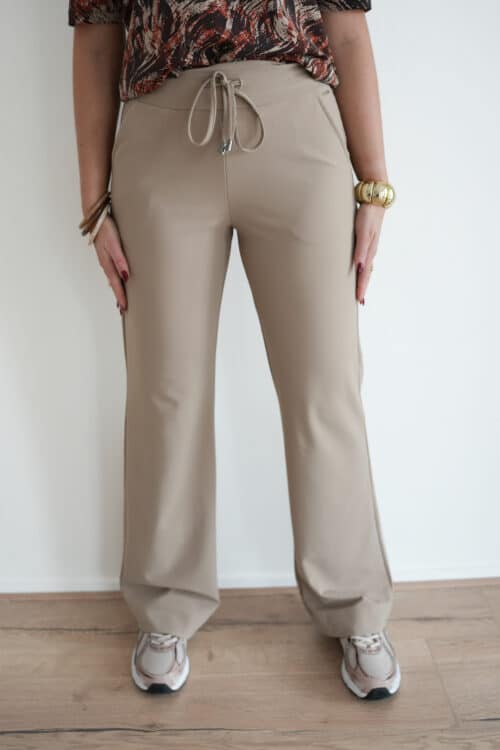 Mi Piace Trouser Straight Bonded Latte
