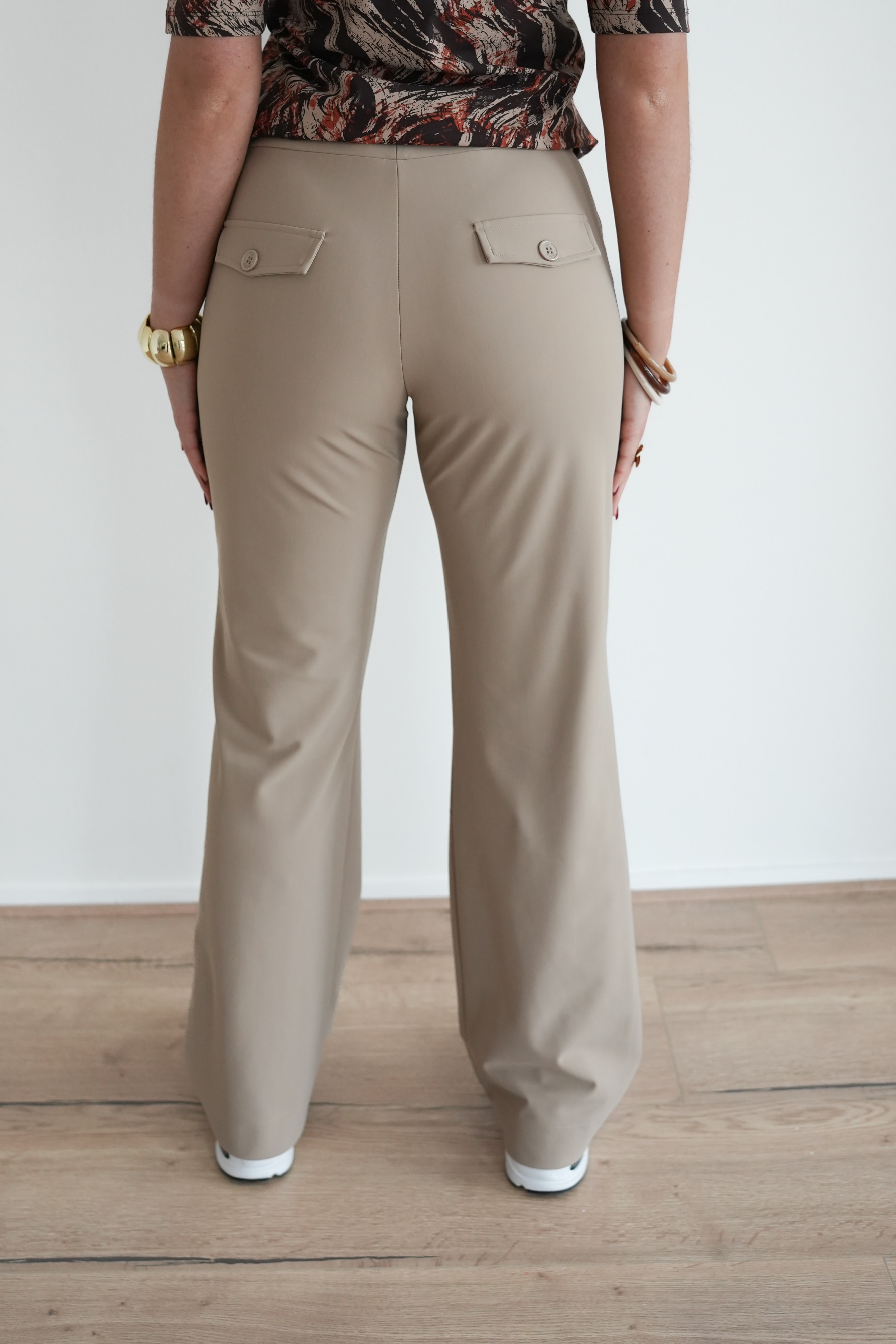 Mi Piace Trouser Straight Bonded Latte - Afbeelding 2